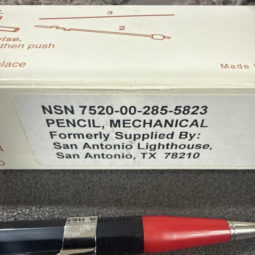 Autopoint Double End Twin Point Mechanical Pencil Red And Blue ends VTG‎ Box 12